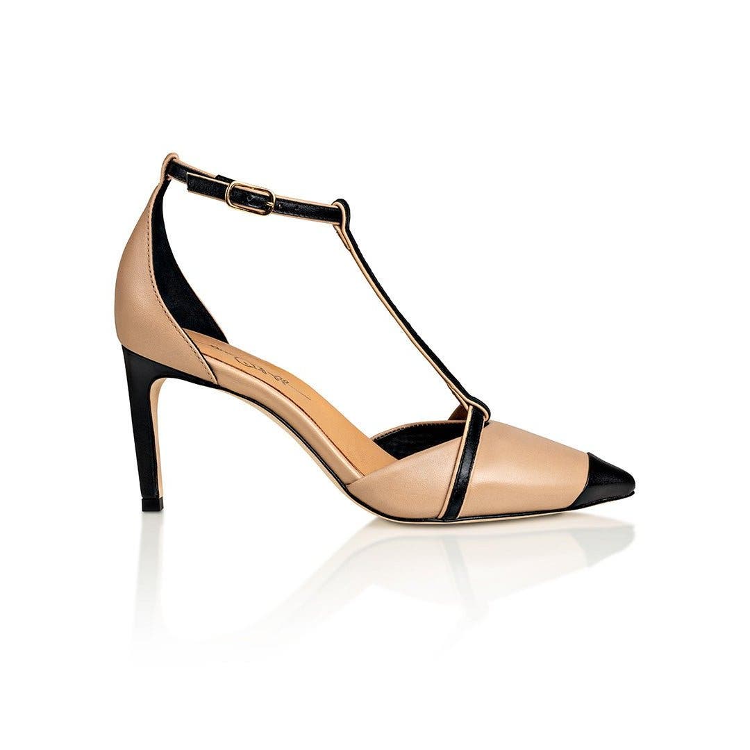 Joan Oloff Shoes Desiree Pump, Main, color, Black Creme