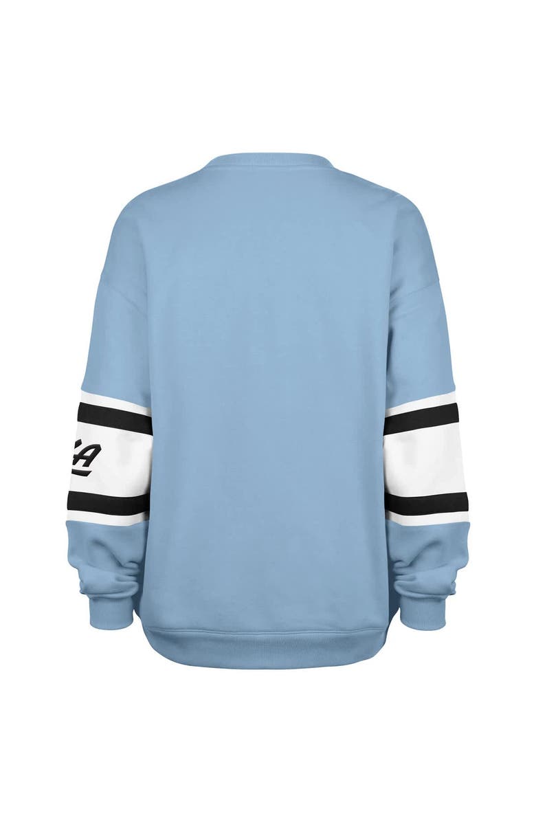 '47 Women's '47 Light Blue LA Clippers 2024/25 City Edition Steadfast Paneled Pullover Sweatshirt, Alternate, color,