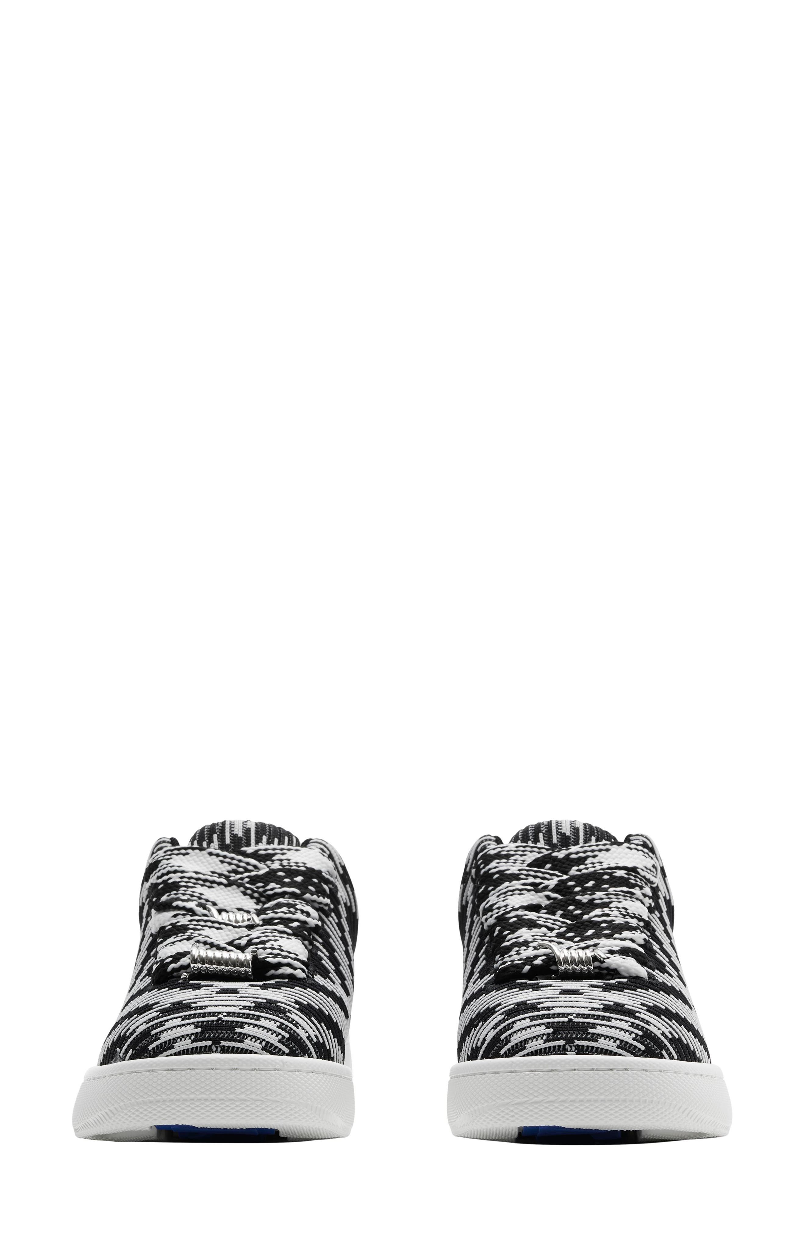 Burberry Check Knit Box Sneaker, Alternate, color, Black Ip Chk