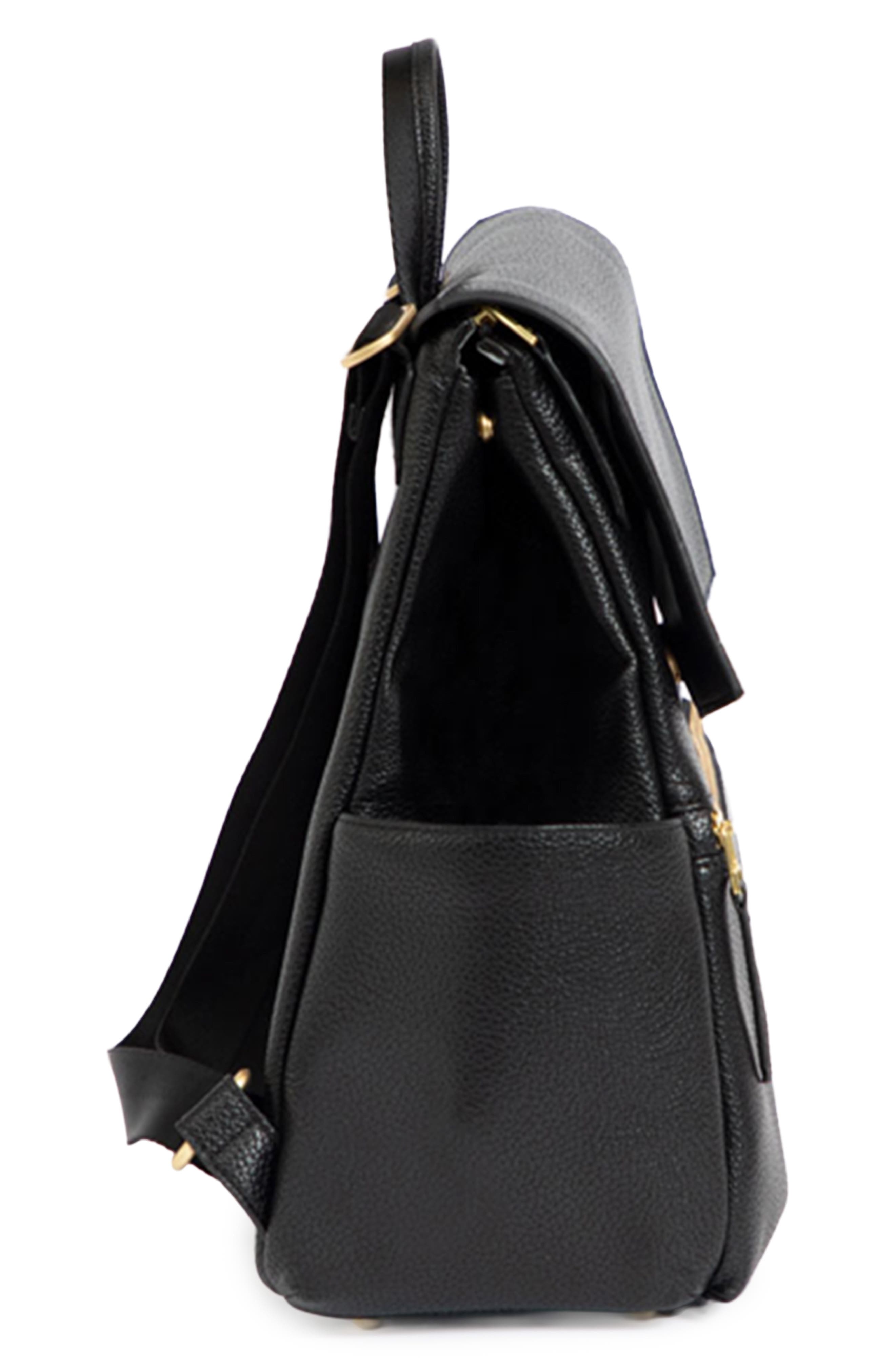 Freshly Picked Mini Classic Diaper Backpack, Alternate, color, Black