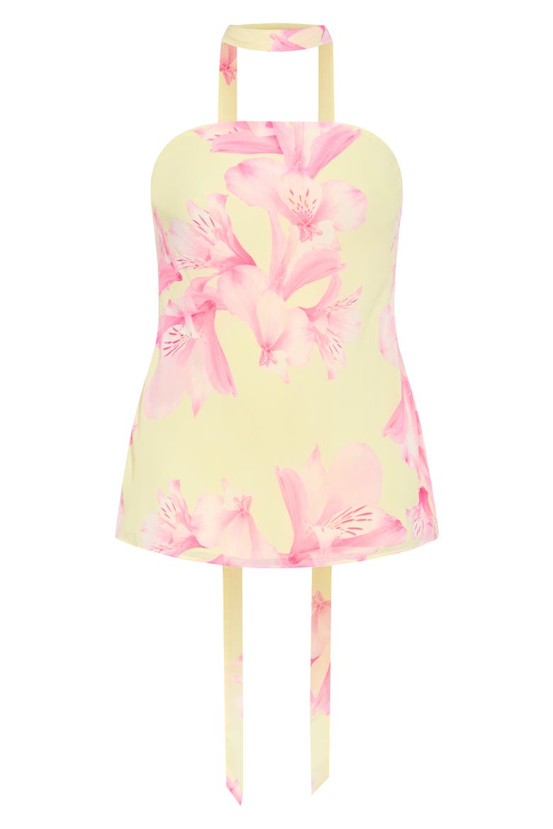 Soiree Floral Print Strapless Top & Scarf, Alternate, color, SOIREE LILY