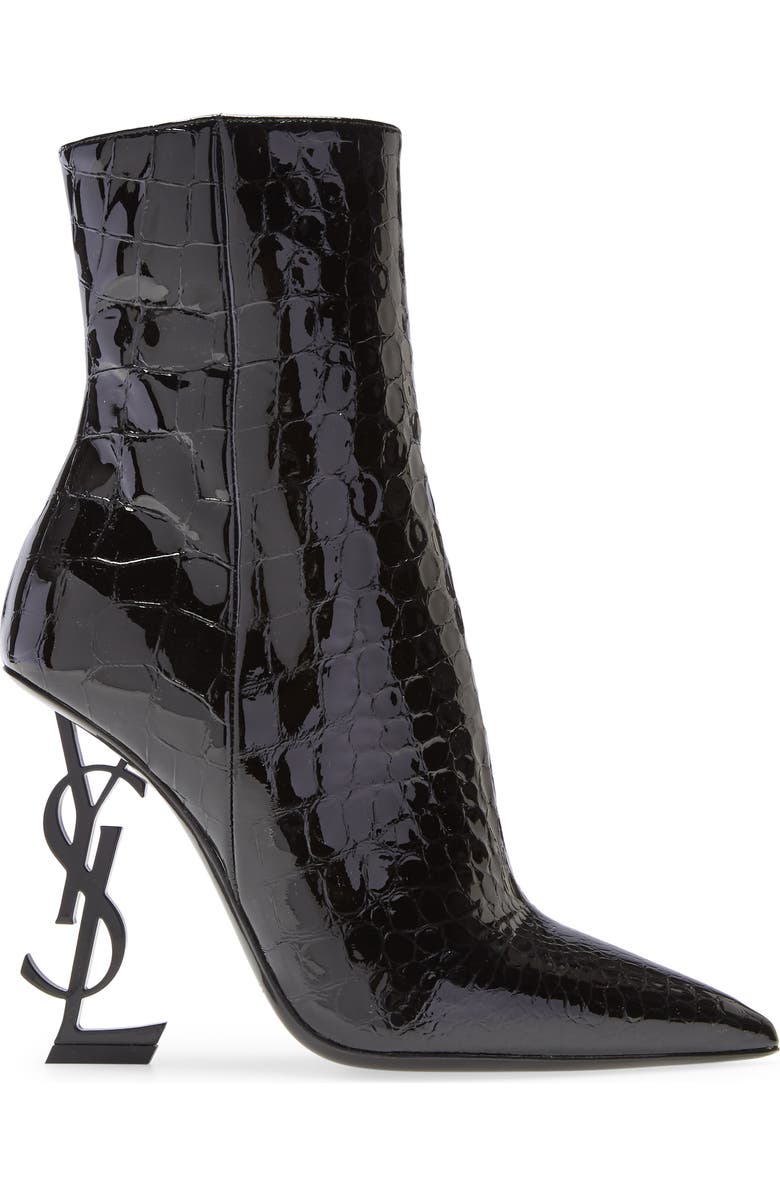Saint Laurent Opyum YSL Pointed Toe Bootie, Alternate, color,