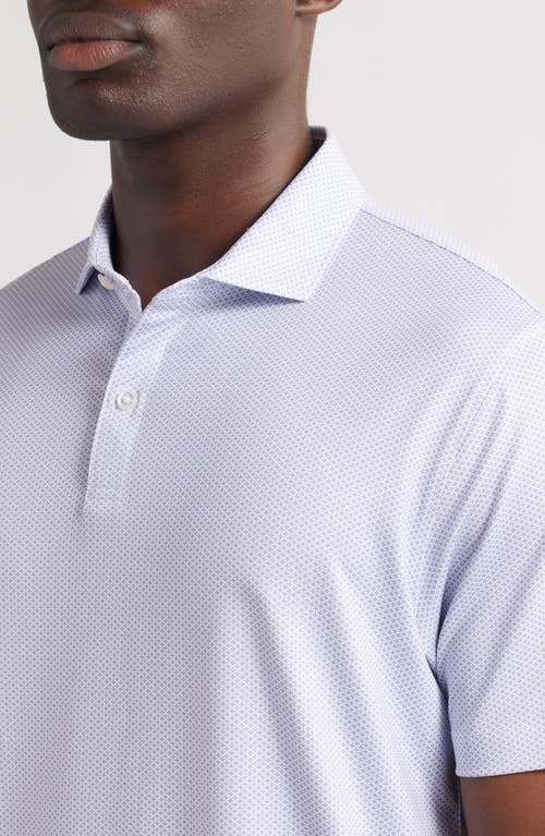 Johnnie-o Teo Microprint Prep-formance Golf Polo In Verbena