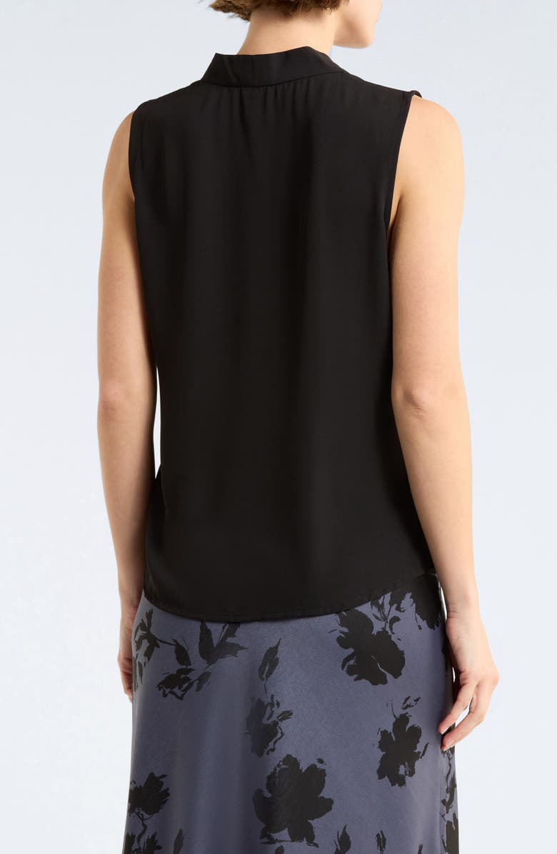 NORDSTROM RACK V-Neck Sleeveless Woven Shell Top, Alternate, color, Black