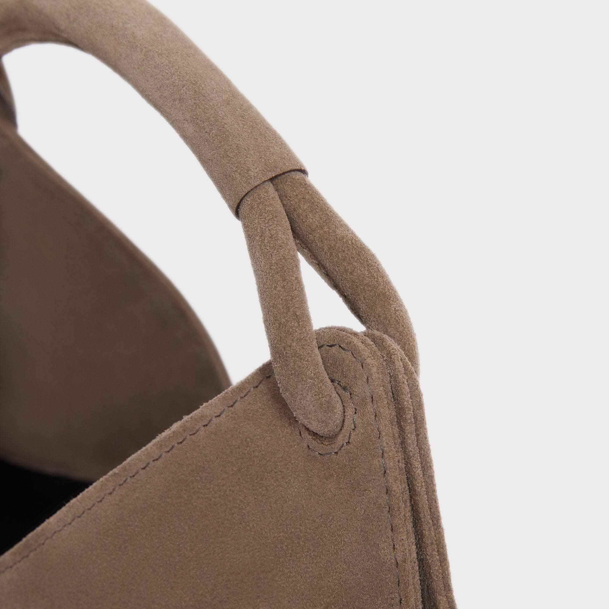 Mia Top Handle Leather Bag, Alternate, color, Clay Suede