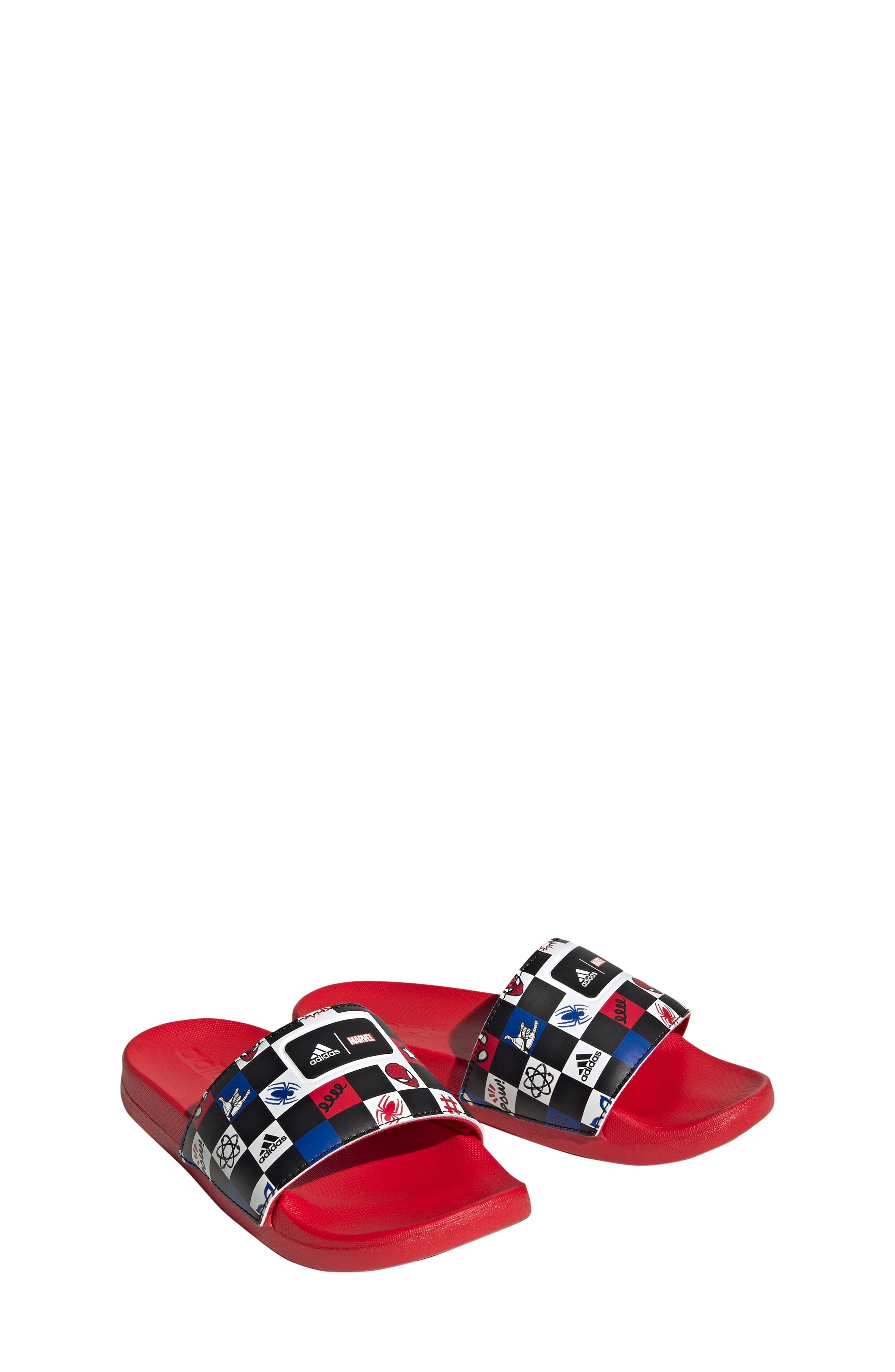adidas Kids' x Disney Spider-Man Slide Sandal, Main, color, 