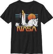 NASA Boy's NASA Launching Logo Graphic T-Shirt