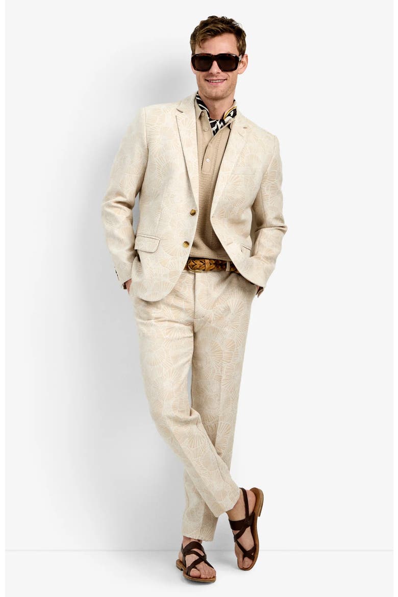 Thurston Seashell Jacquard Blazer, Main, color, Beachy Beige