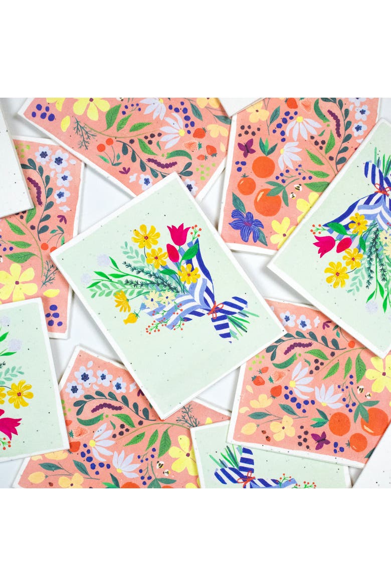 Seed Cards - Floral Print - 8-Pack, Alternate, color, Multi