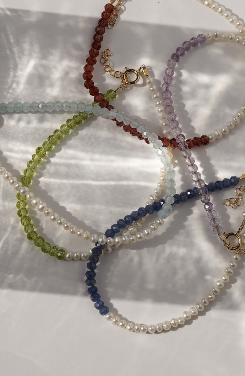 KOZAKH Elo Stone & Freshwater Pearl Beaded Bracelet, Alternate, color, 