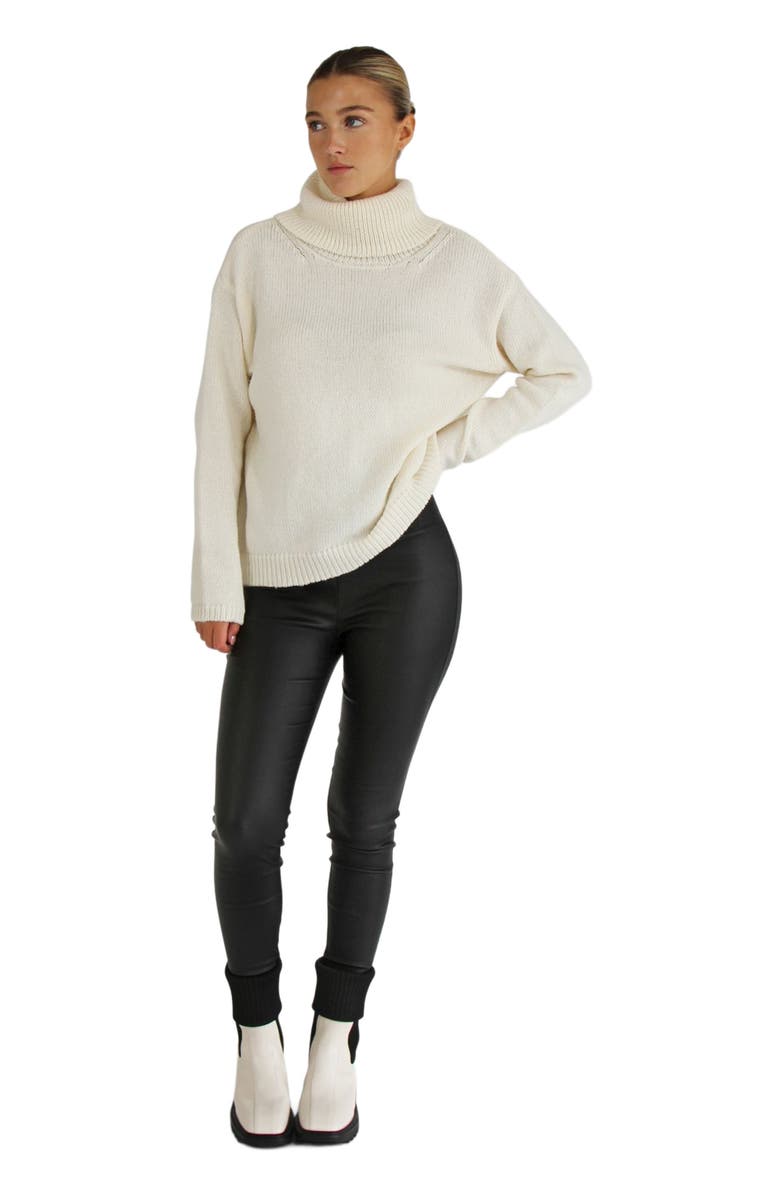 Belle & Bloom Right Here Waiting Open Back Knit, Alternate, color, Cream