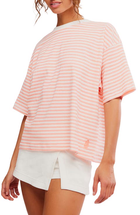 Stripe Relaxed Fit Cotton T-Shirt