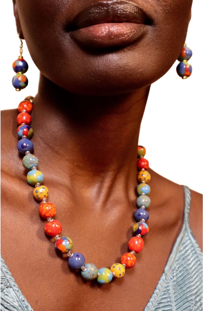 Kazuri Tsavo Collection - Parrot Necklace - 22", Alternate, color, Multi