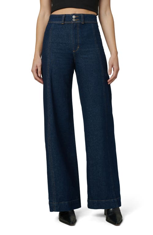 Joe's Seamed Wide Leg Denim Trouser Jeans in Rinse 