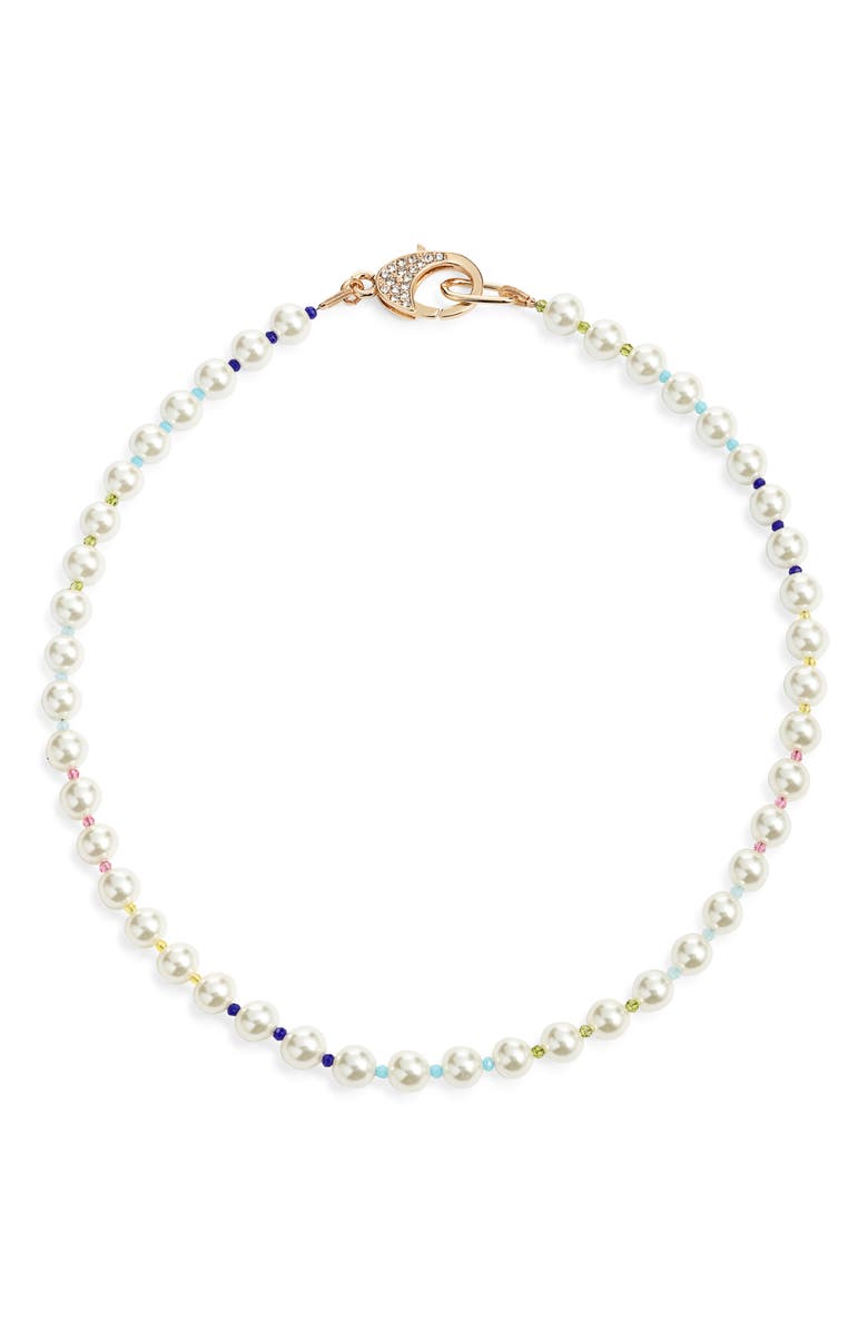 Nordstrom Faux Pearl Necklace, Alternate, color, White- Bright Multi- Gold