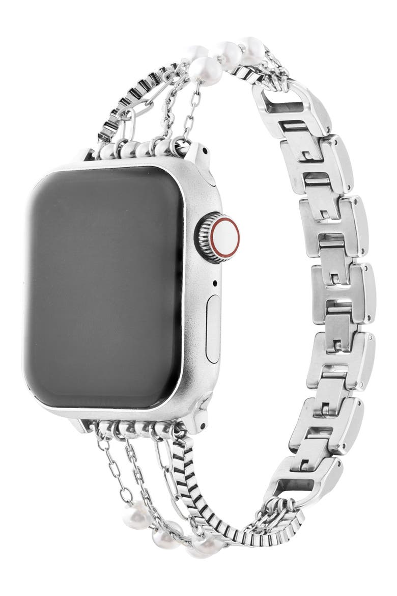 Cape Stainless Steel Apple Watch® Watchband, Alternate, color, SILVER