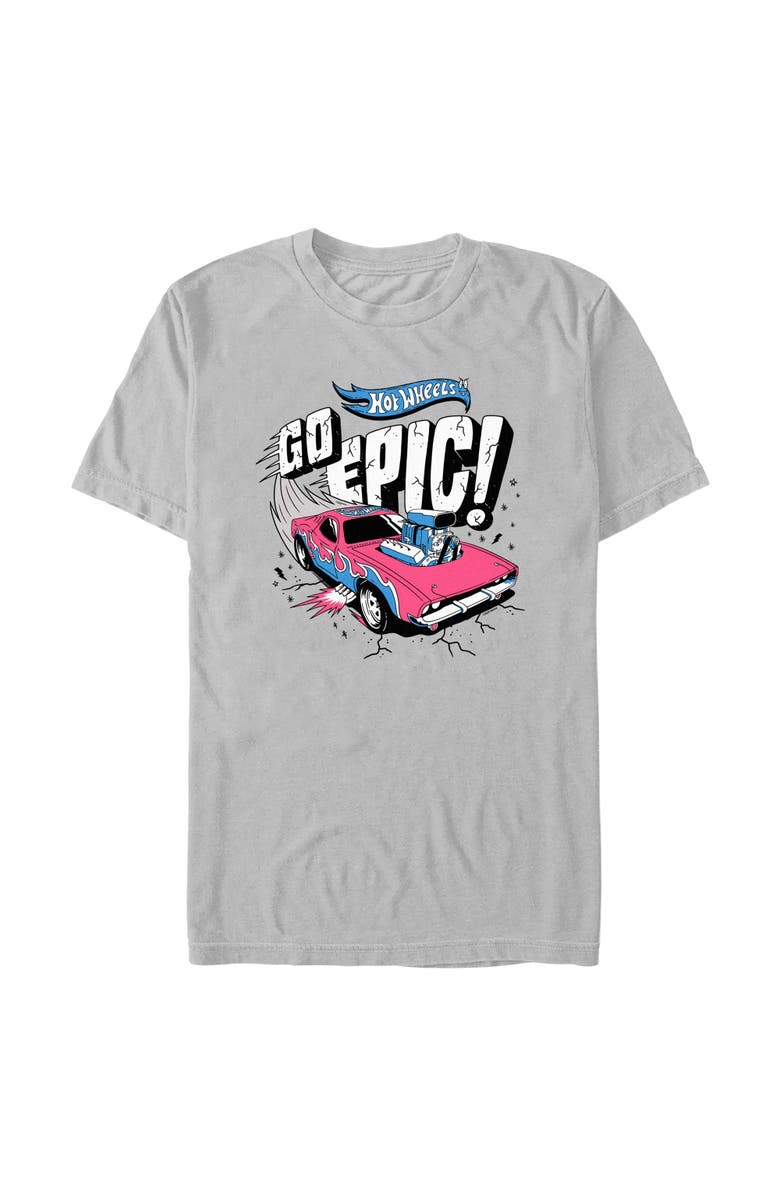Hot Wheels Men's Hot Wheels Go Epic Retro Car  Graphic T-Shirt, Main, color, Ice Grey