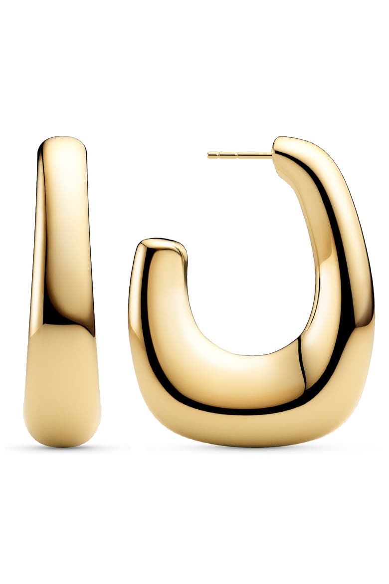 Earrings Borsa X-Grande, Main, color, 18K Gold Plated