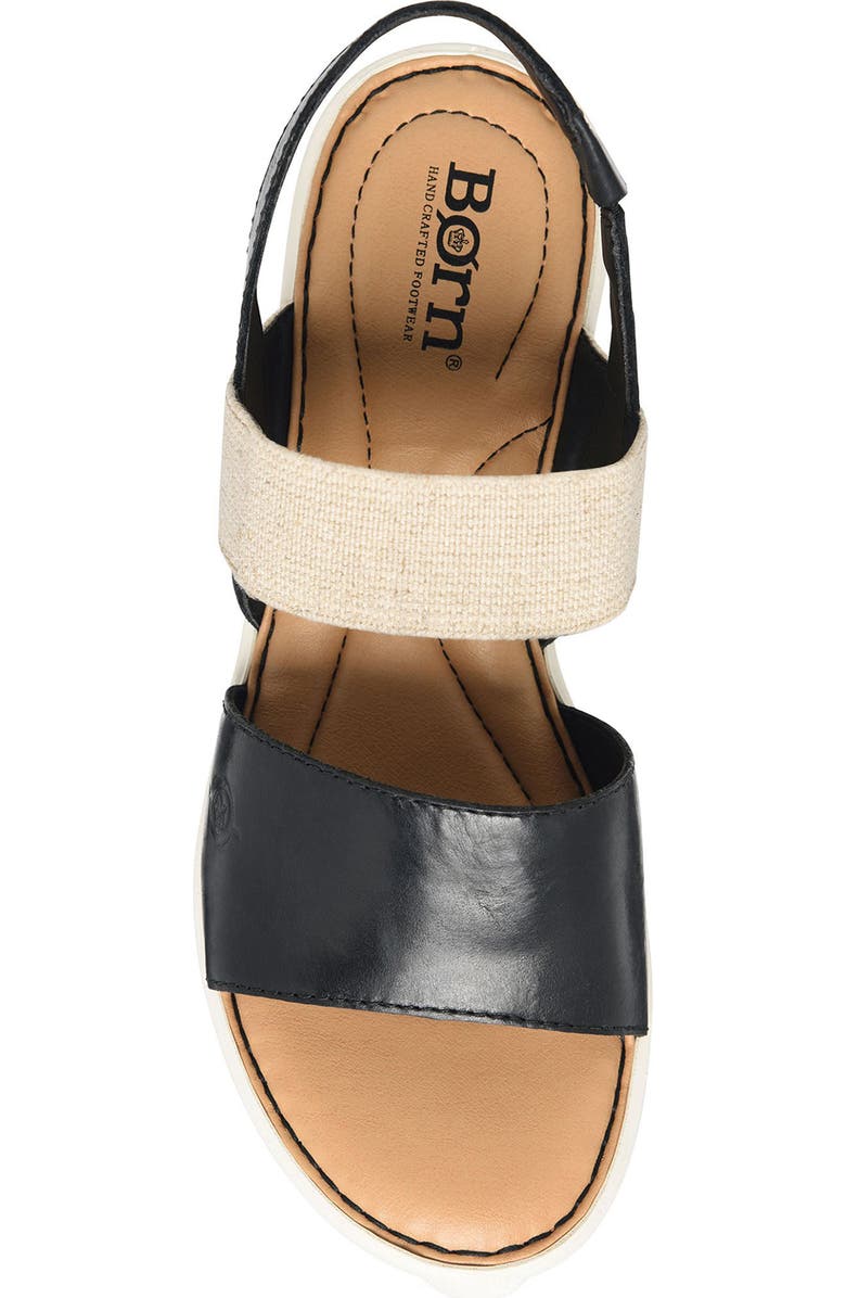 Børn Ginni Slingback Wedge Sandal, Alternate, color, Black/ Natural