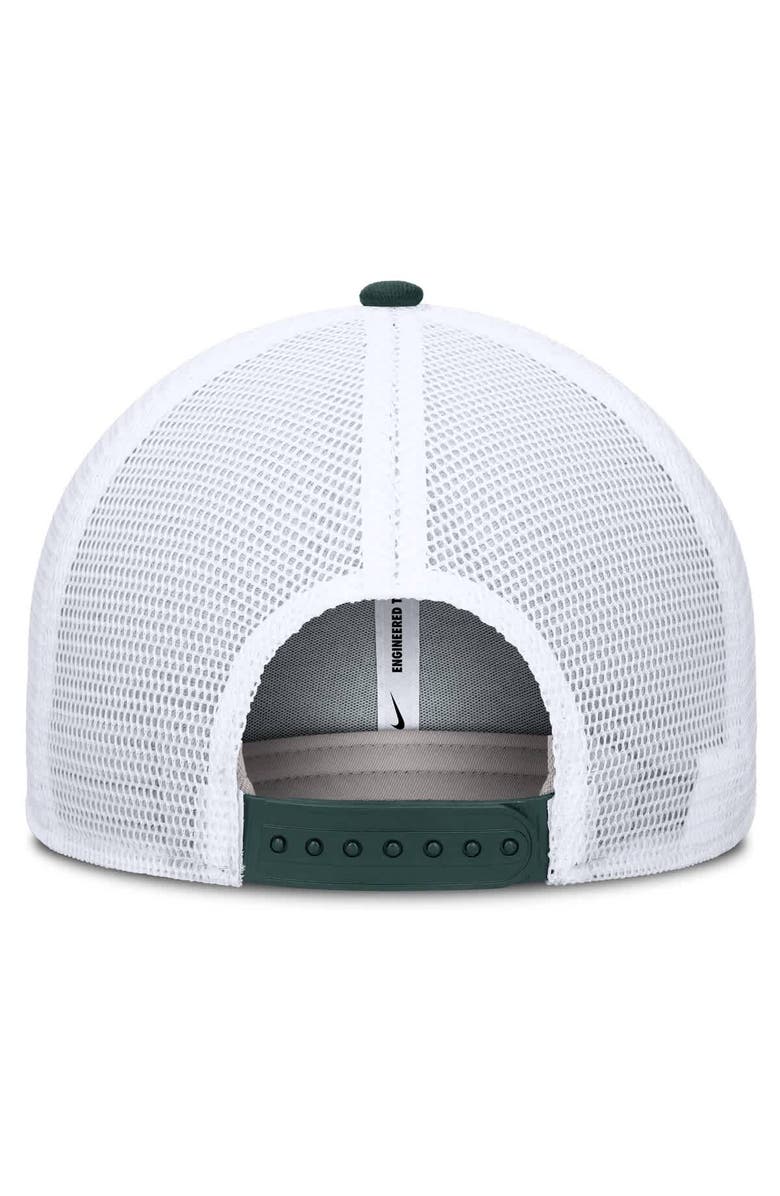 Nike Men's Nike Green/White Michigan State Spartans Rise Primetime Performance Trucker Adjustable Hat, Alternate, color, Green