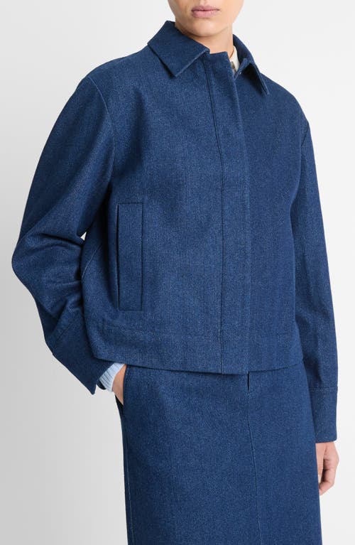 Vince Twill Jacket In Indigo