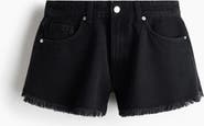 H&M Frayed Denim Shorts