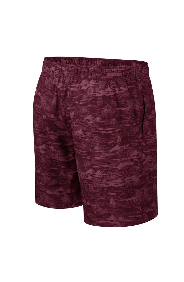 COLOSSEUM Men's Colosseum Maroon Arizona State Sun Devils Ozark Swim Shorts, Alternate, color, Maroon
