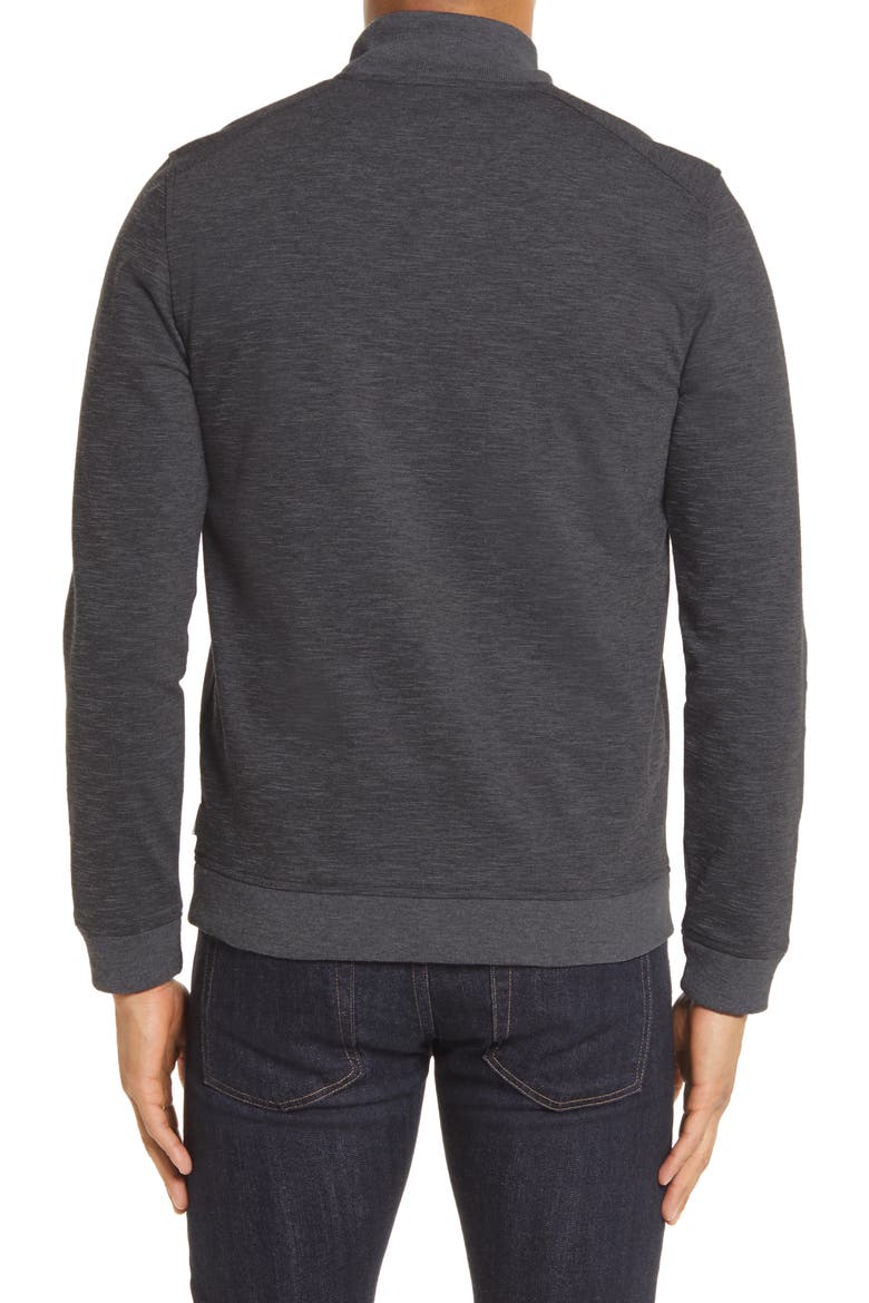 Caravan Slim Fit Quarter Zip Top, Alternate, color, CHARCOAL