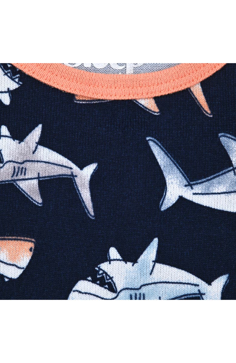 SLEEP ON IT Print Fitted Two-Piece Pajamas & Socks Set, Alternate, color, Navy