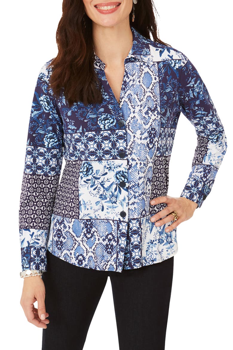 Paityn Mixed Print Jersey Top, Main, color, MULTI