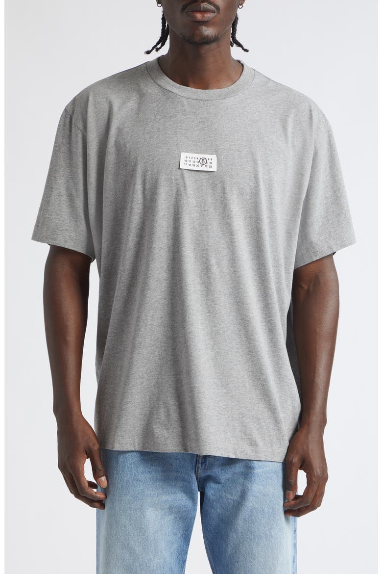 Oversize Numeric Cotton T-Shirt, Main, color, LIGHT GREY MELANGE
