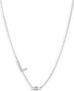MESHMERISE Bezel Diamond Initial Chain Necklace - 0.2ct.