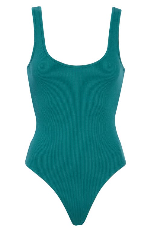 L Agence Nica Scoopneck Bodysuit In Blue