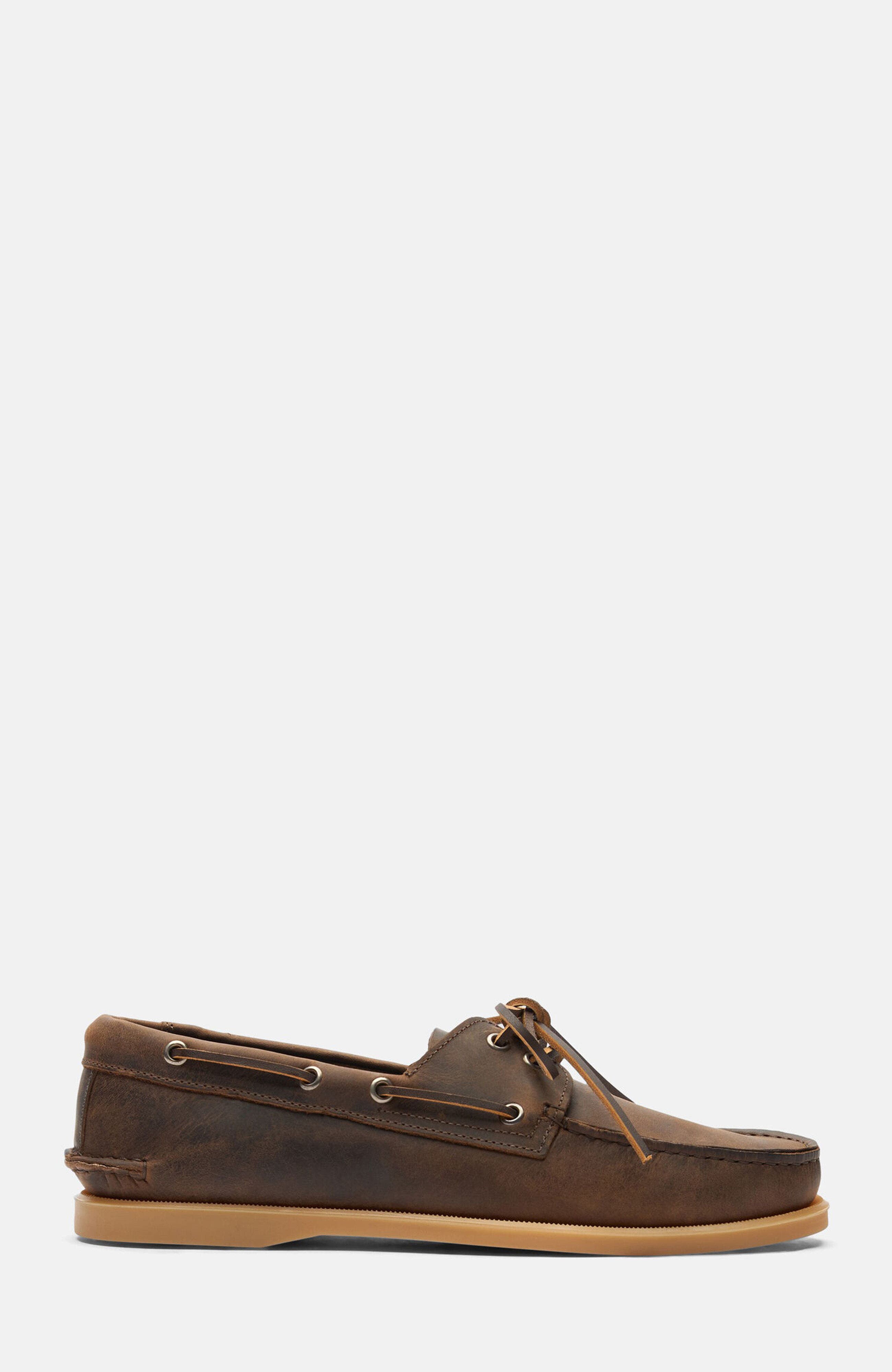 SCAROSSO Jude Boat Shoes, Alternate, color, Brown - Nubuck