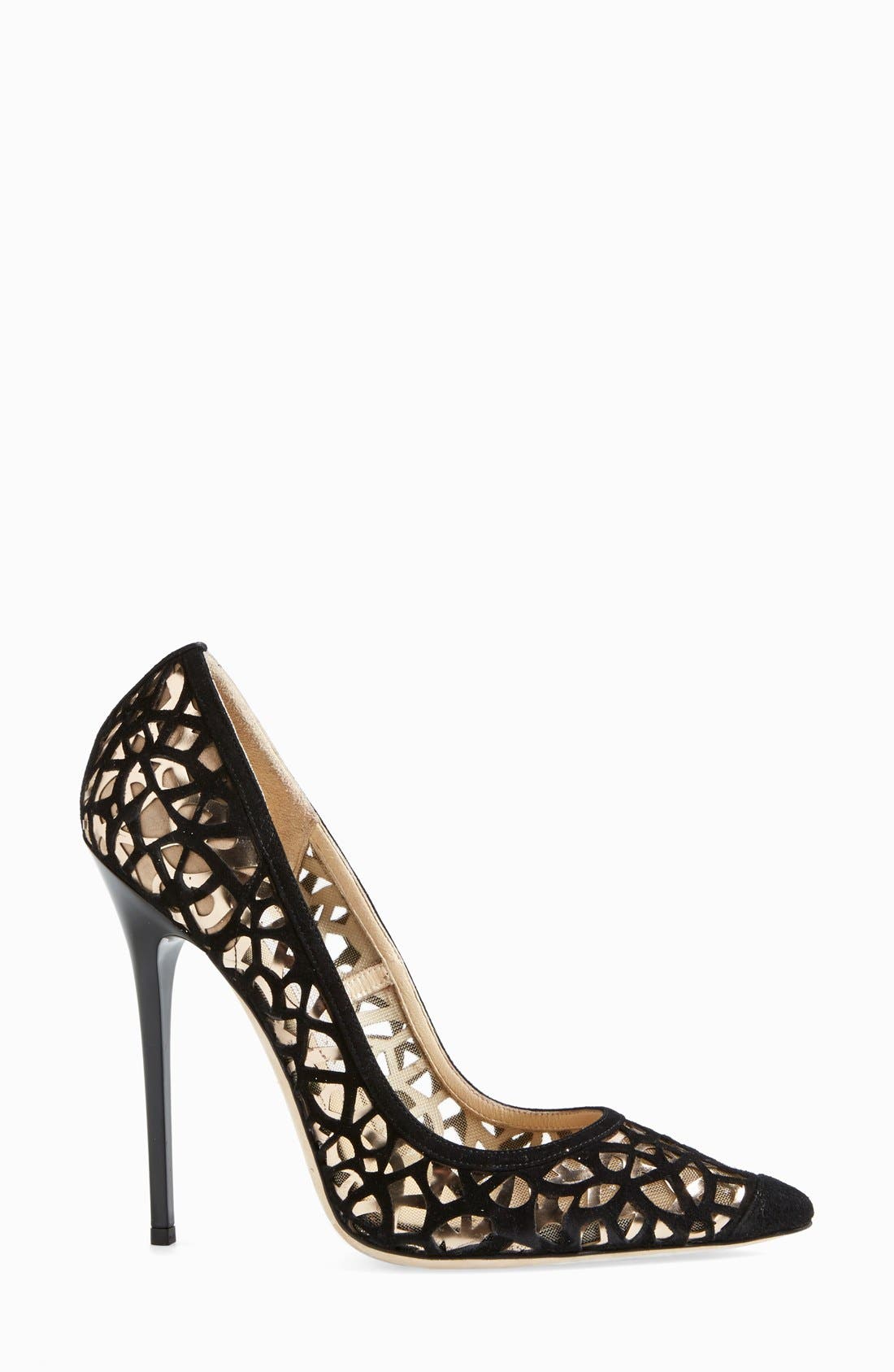 'Anouk' Pointy Toe Pump, Alternate, color, BLACK