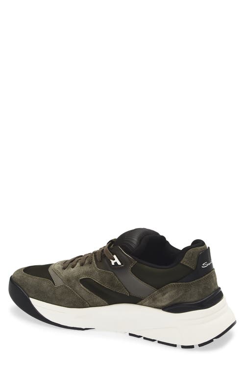 Santoni Hy-run Sneaker In Green