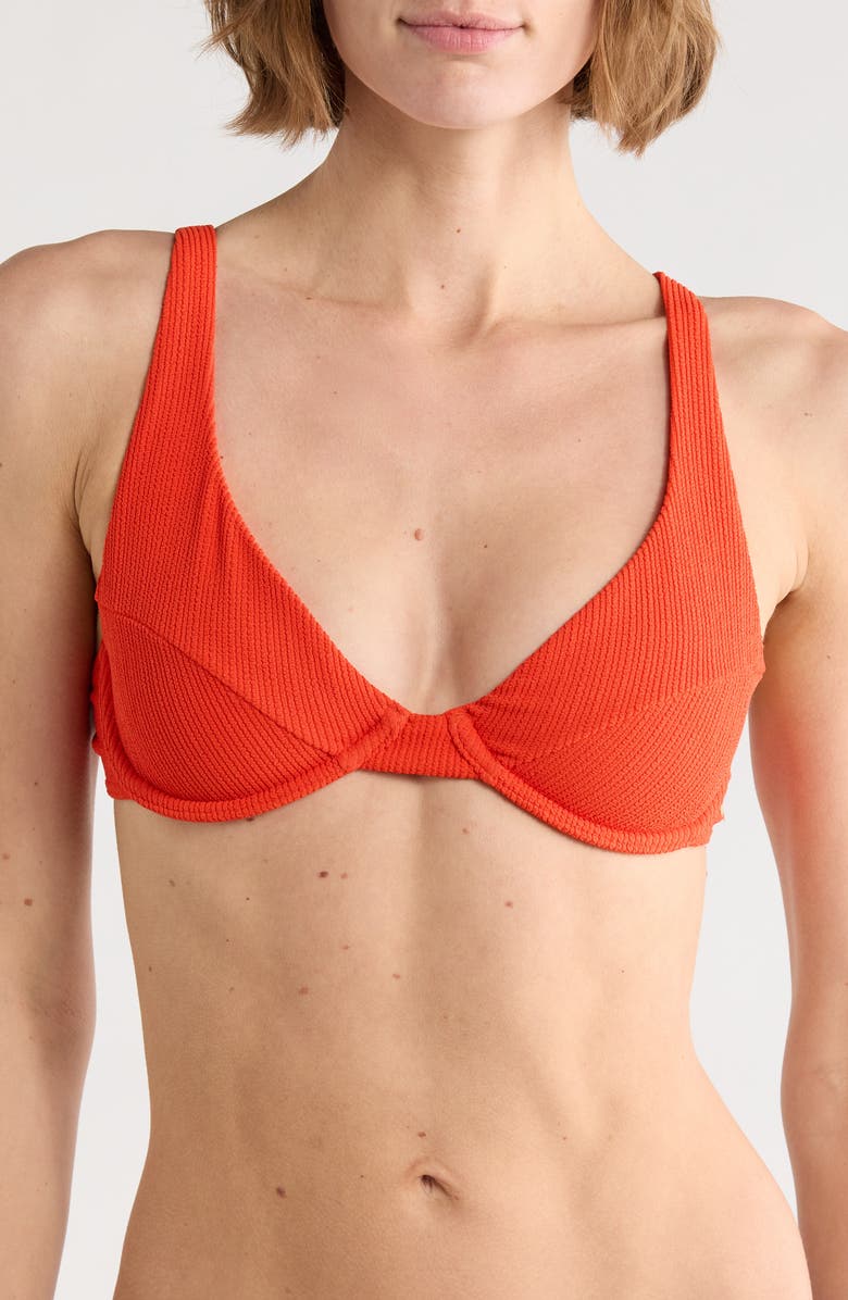 Billabong Aloha Marina Underwire Bikini Top, Main, color, Red Aloha