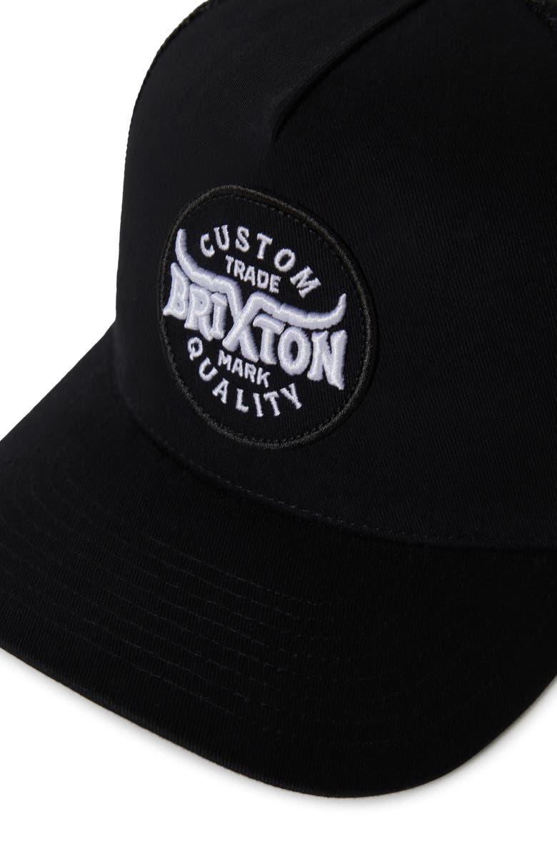 Brixton Gibson NetPlus<sup
®</sup
Trucker Hat, Alternate, color, Black/ Black