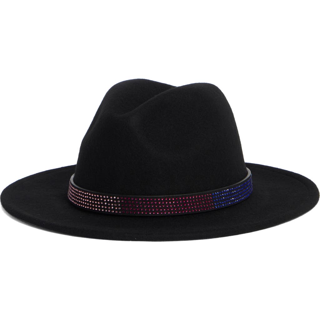 Kurt Geiger London Crystal Band Fedora In Black