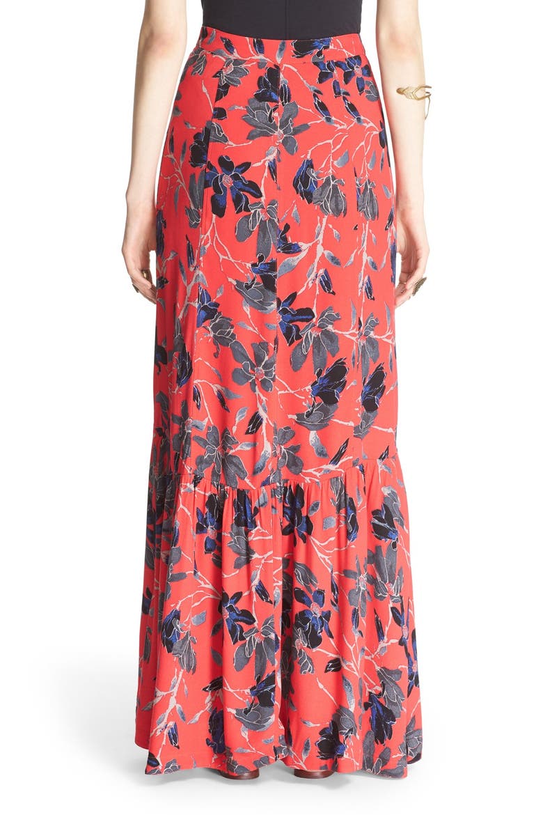 'Smooth Sailing' Maxi Skirt, Alternate, color, PIMENTO COMBO