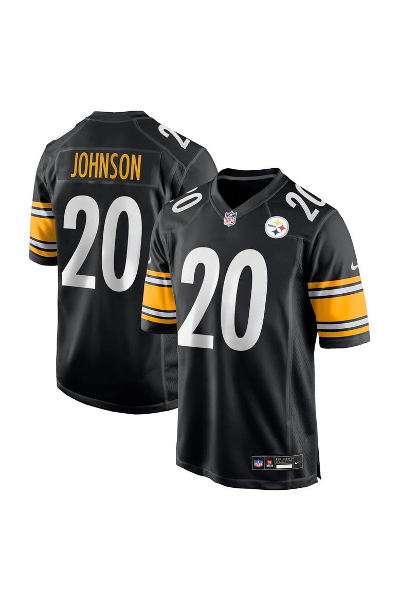 Men's Nike Kaleb Johnson  Black Pittsburgh Steelers Team Game Jersey, Main, color, Black