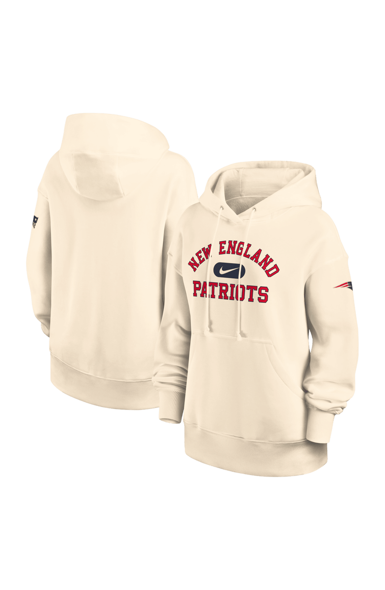 Nike Women's Nike Natural New England Patriots Oversized Legacy Phoenix Hoodie, Main, color, Natural