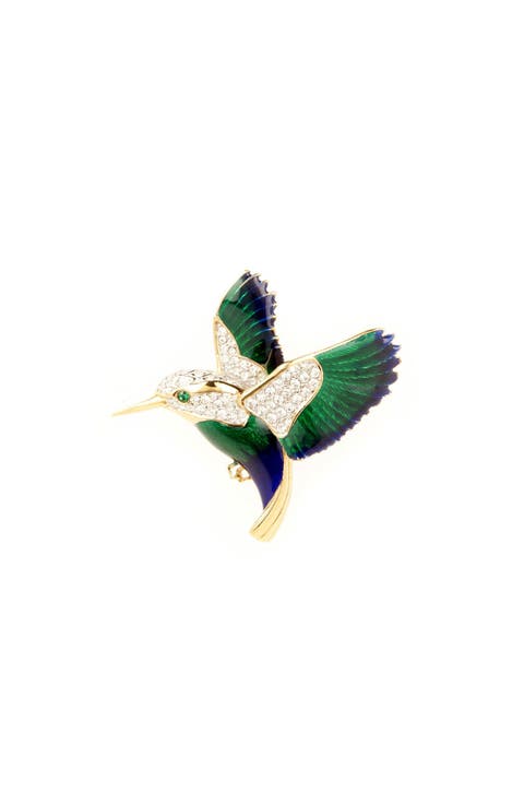 1980s Vintage Attwood & Sawyer Hummingbird Brooch
