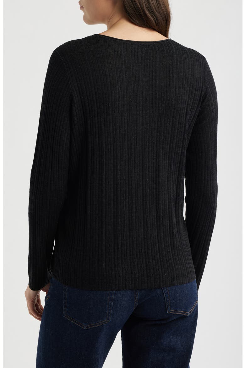 Merino Wool Sweater, Alternate, color, CHARCOAL