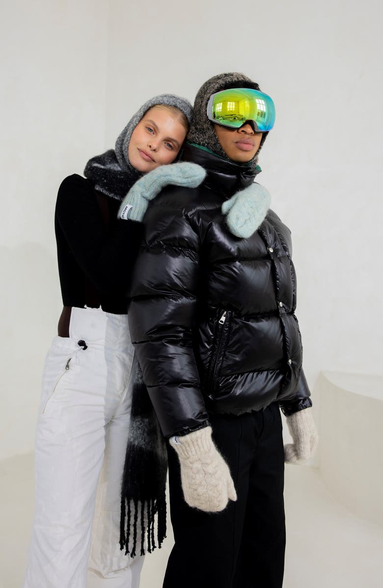 Arctic Fox & Co The Mohair & Merino Wool Blend Mittens, Alternate, color, Ocean Mist