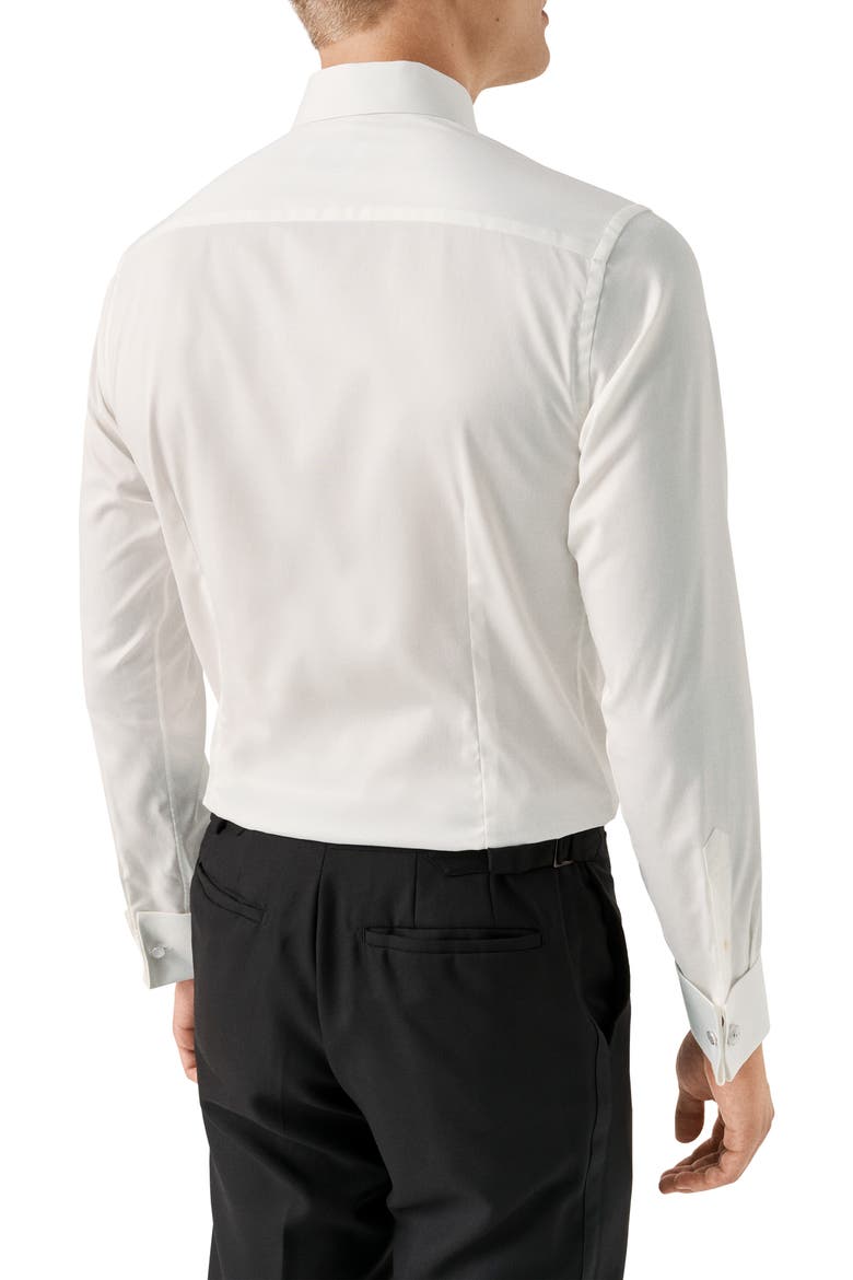 Slim Fit Metallic Bibbed Tuxedo Shirt, Alternate, color, NATURAL