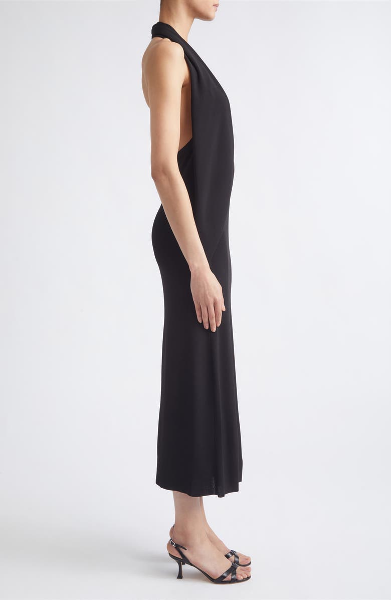 Altuzarra Mitchell Scarf Halter Knit Maxi Dress, Alternate, color, Black