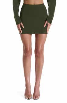 Naked Wardrobe Bouclé Knit Miniskirt