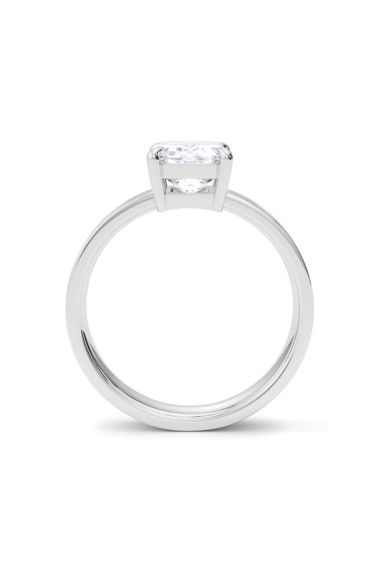 Emerald Cut Cigar Lab Created Diamond Ring, Alternate, color, 4.00CTW 18K WHITE GOLD