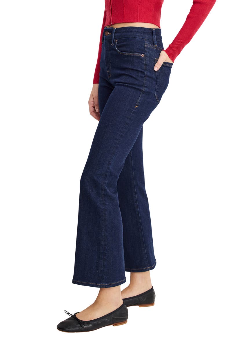 Good American Good Legs Crop Mini Bootcut Jeans, Alternate, color, Indigo1153